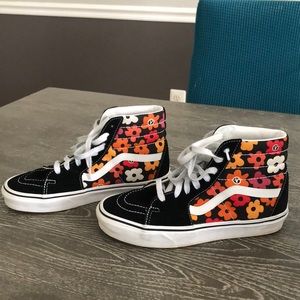 High top flower vans